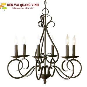 Đèn chùm sắt mỹ thuật trang trí nội thất