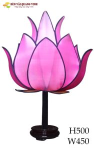 Đèn hoa sen để bàn thờ màu hồng