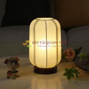 Đèn lồng vải để bàn hình trụ tròn