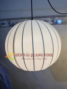 Đèn vải hình tròn trắng