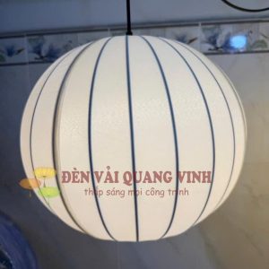 Đèn vải hình tròn trắng